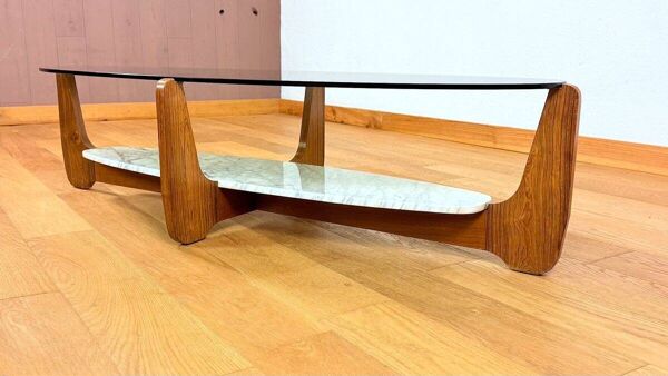 Table Basse Vintage 1960 Hugues Poignant