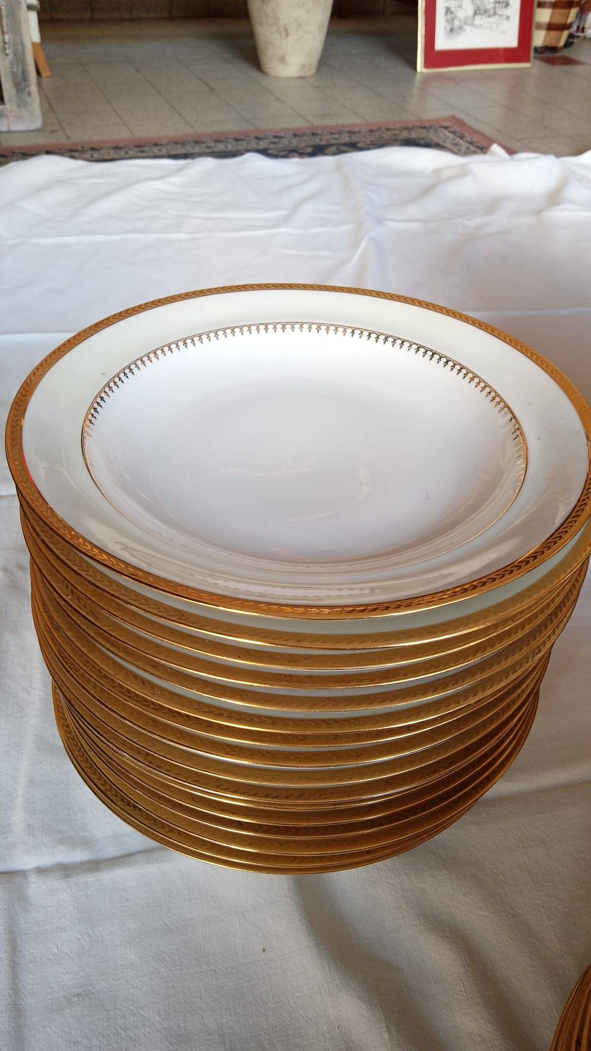 Chastagner Limoges porcelain dinner service, 1930s
