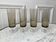 Set of 4 champagne flutes in smoked glass 70s