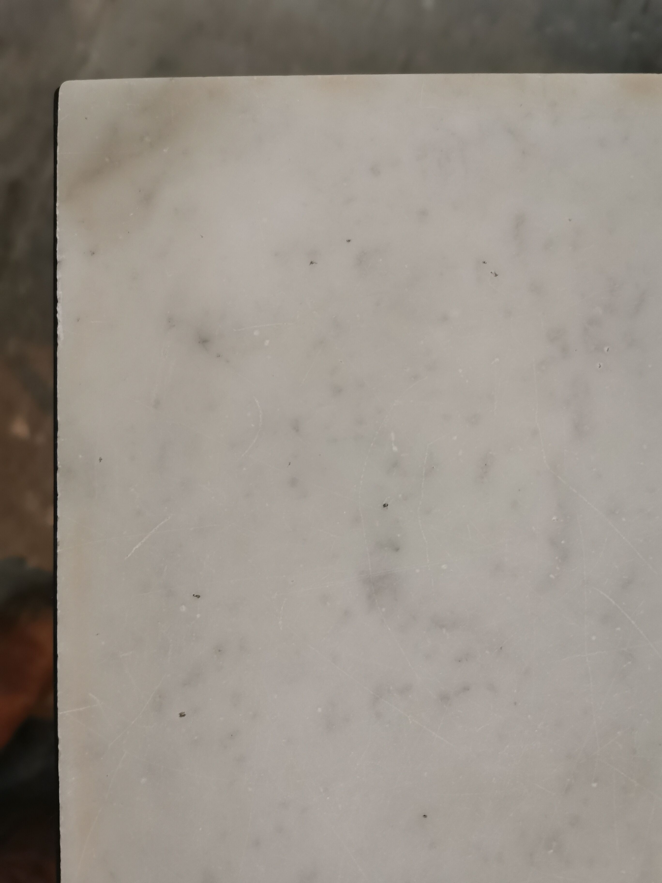 Marble and wrought iron coffee table