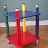 Memphis pencil bedside table