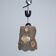 suspended lamp in brutalist ceramic France 1950