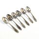Set of mocha spoons, mid-century modern, silver-plated brass, D. Fraget, Poland, 1950s