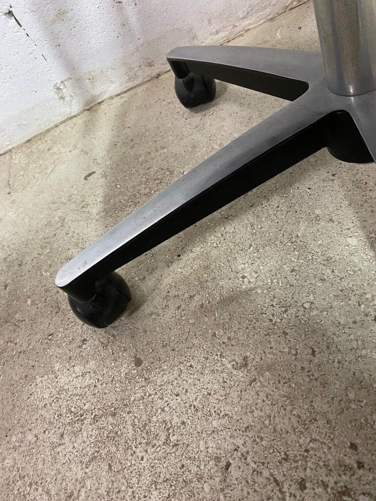 Chaise de bureau vintage avec finition chromée