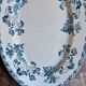 Oval dish Longwy in blue earthenware, service "Chartres"