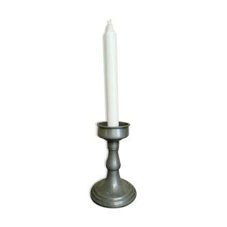 Pewter candle holder