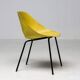 Rare yellow fibreglass tulip chair by Pierre Guariche for Steiner, 1950s.