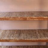 Old burmese teak workshop shelf original unbleached patina