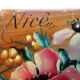 Art Deco jewellery box painted olive wood from Mimosa and Anémones, NICE
