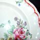Assiette fleurie ancienne décor réverbère vieux Strasbourg en faïence KG Lunéville