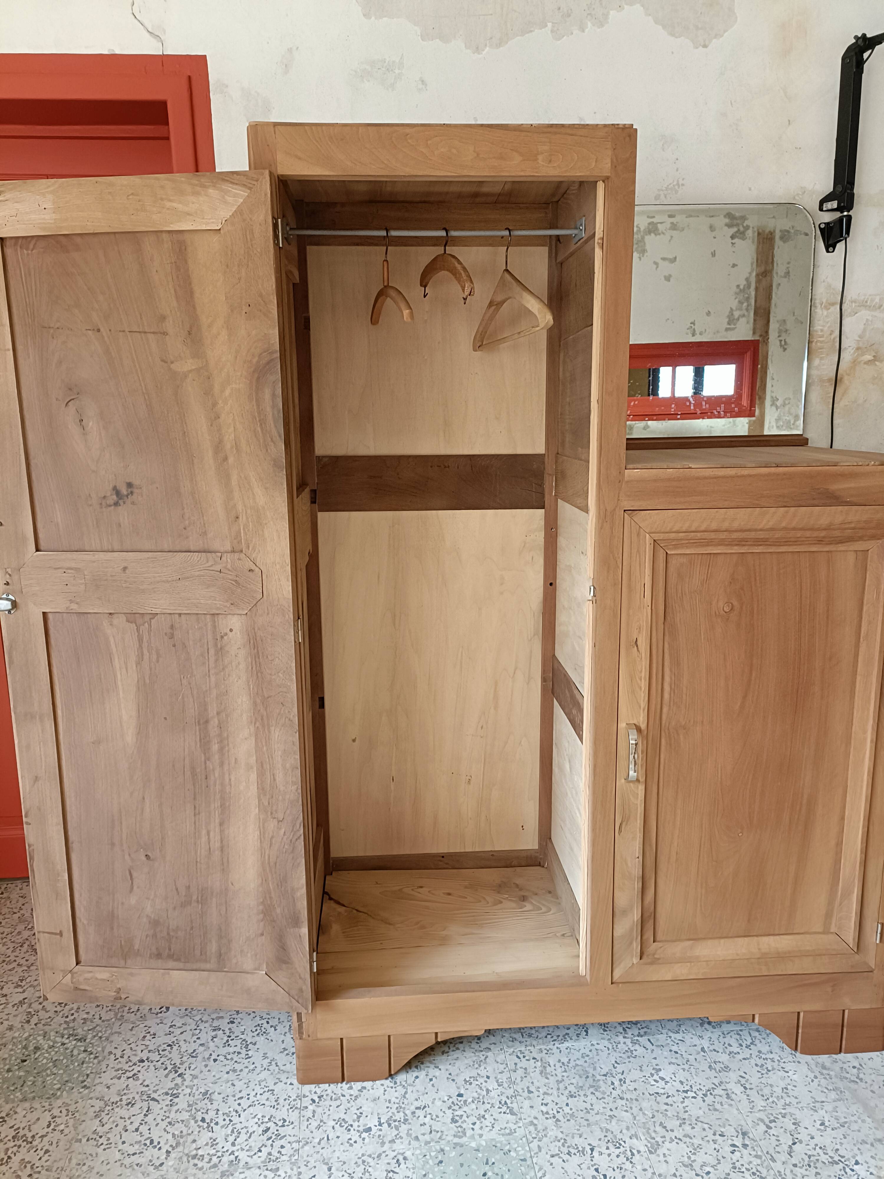 Renovated asymmetrical Art Deco wardrobe/cupboard