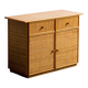 Commode en bois rotin 1970 vintage