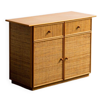 Mobile in legno bambù rattan anni ’70 vintage modernariato