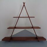 Mid-Century Triangular Teak Wall Shelf, Germany, 1960s