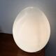 Two opal glass egg lamps