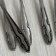 6 small silver plated metal dessert forks