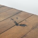 Antique Swiss extendable dining table made of oak from the mid-19th century