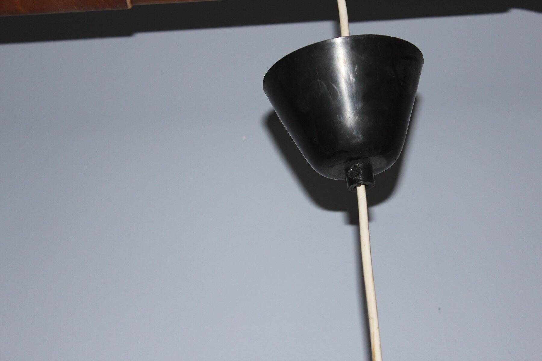 Metal and Glass Ceiling Light by Louis C. Kalff for Philips, 1950s