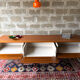 Vintage low Scandinavian sideboard in teak, 1970.