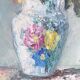 Painting oil on canvas bouquet of flowers signed b. rabel