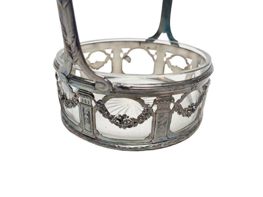 Antique Art Nouveau basket, France, 1900s