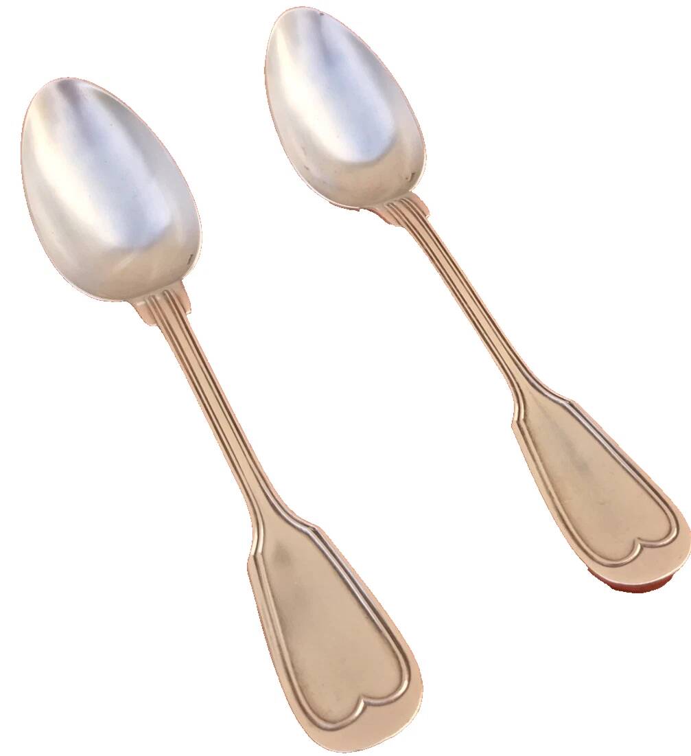 2 old table (soup) spoons, known as filigree or Chinon model.