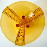 Large serving dish or amber-coloured compotier