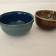 Set of 4 ramekins Bowls / cups in glazed ceramic Signed Alésia