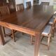 Teak dining table and its 6 chairs.