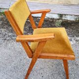 2 vintage compass foot chairs