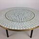 Large Round Mosaic Coffee Table by Berthold Muller, 1950s