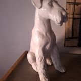 Fox Terrier Cracked Ceramic Dog