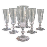7 flûtes à champagne en cristal Baccarat