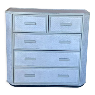 Rattan chest of drawers