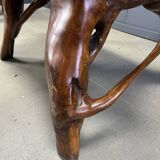 Large olive tree root chair set, 1960s