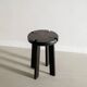 French Mid Century Black Wooden Ebonized Cabin Dining Set, 1950s