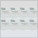 Ensemble de 8 fauteuils modernes en acier laqué blanc