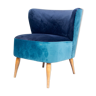 Fauteuil vintage "Velours bleu"