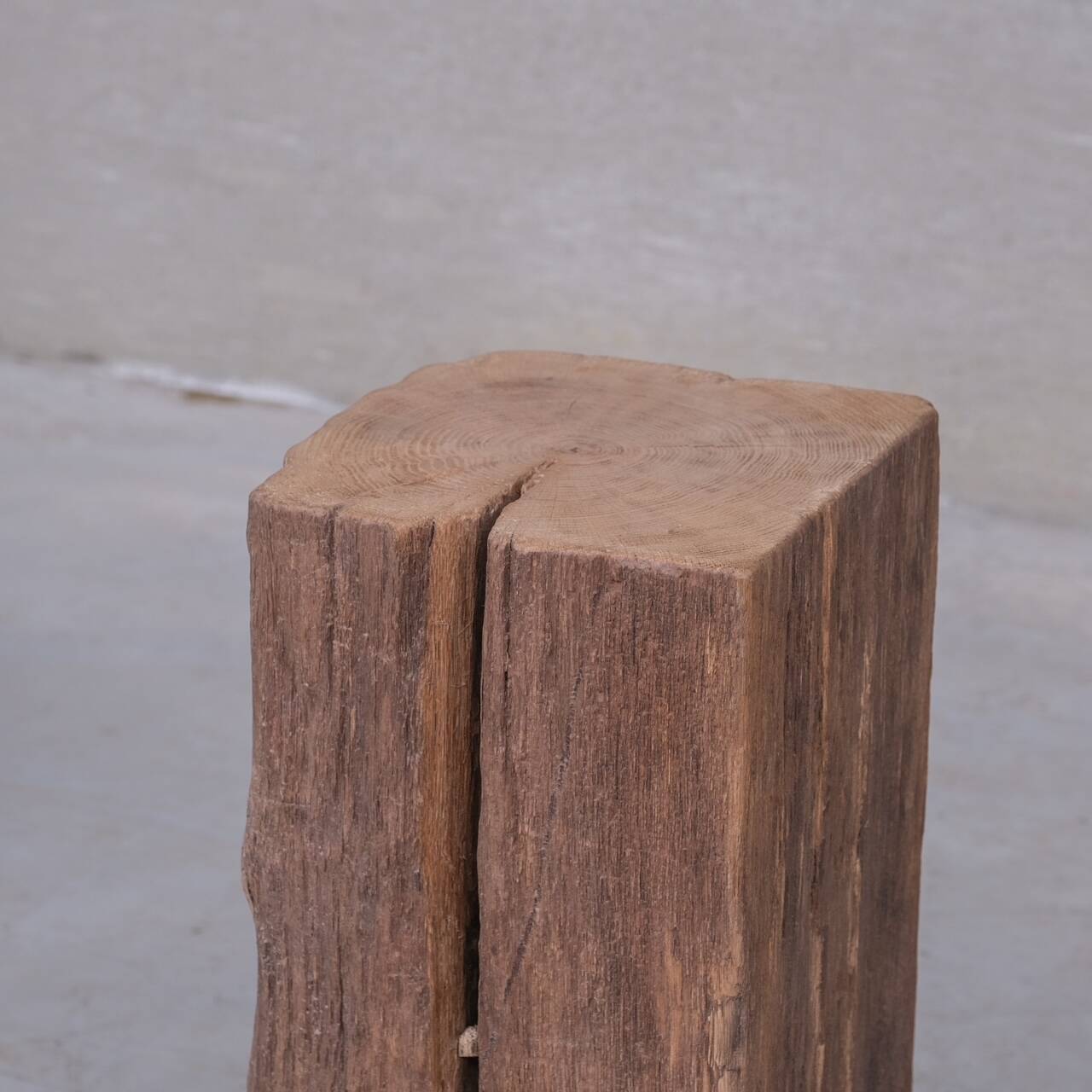 Vintage Wooden Tree Trunk Pedestal Display Stand