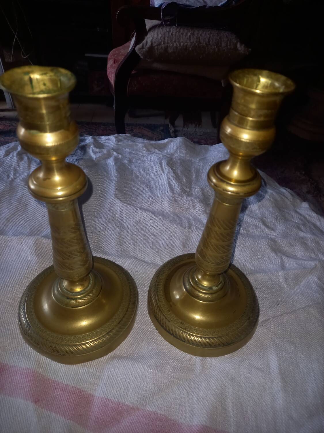 Pair of antique candlesticks