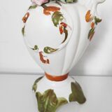 Capodimonte earthenware handled vase