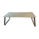 Bureau de direction Seventies en finition Stone Grey et structure chromée +