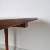 Hans J. Wegner Drop Leaf Table in Solid Teak and Oak for GETAMA
