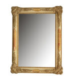 Miroir de mur doré du 19ème siècle