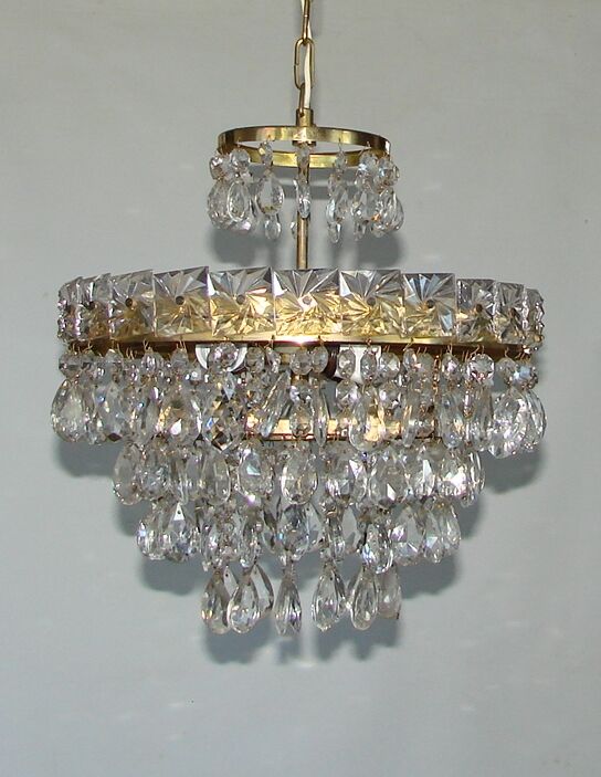 Crystal chandelier cascade, 1960s