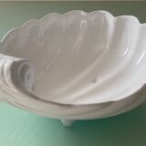 Large vintage shell empty pocket in enameled ceramic