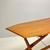 Table à manger Tl2 Cavalletto en frêne par Franco Albini pour Poggi, 1950