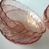 Set of 6 pink glass cups