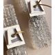 70s Faceted Crystal Pair of Sconces by Targetti Sankey