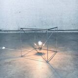 Cubist coffee table with lamp attributed to Max Sauze, France 1960s